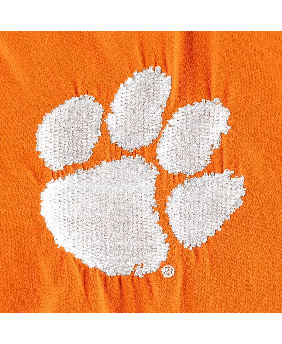 G-III SPORTS BY CARL BANKS MEN'S G-III SPORTS BY CARL BANKS WHITE, ORANGE CLEMSON TIGERS FAIR CATCH HALF-ZIP ANORAK JACKET 