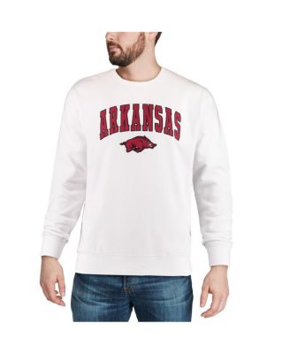 Men's Arkansas Razorbacks Arch and Logo Crew Neck Sweatshirt