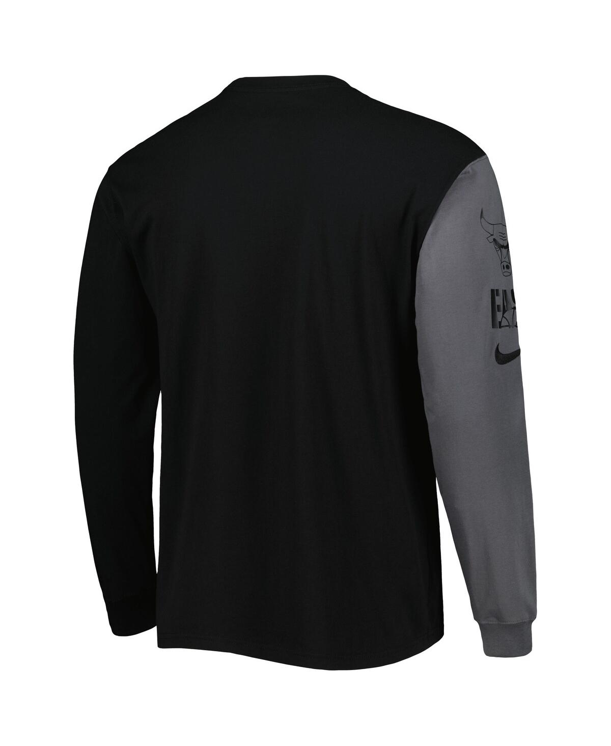 Men's NikeChicago Bulls Courtside Versus Flight MAX90 Long Sleeve T-shirt - Black