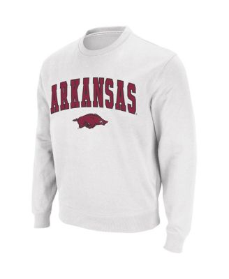 Men's Arkansas Razorbacks Arch and Logo Crew Neck Sweatshirt