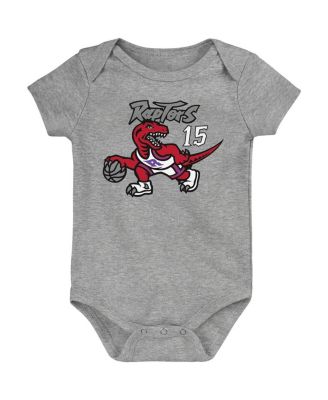 Infant Boys and Girls Vince Carter Heathered Gray Toronto Raptors Hardwood Classics Name and Number Bodysuit