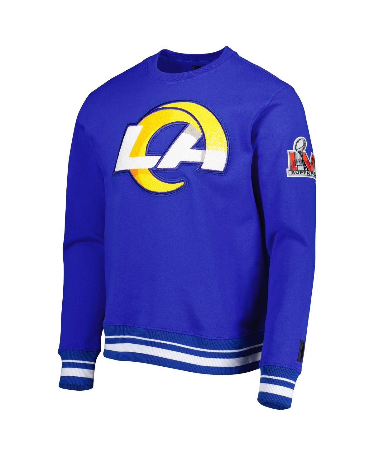 Shop Pro Standard Men's  Royal Los Angeles Rams Mash Up Pullover Sweatshirt