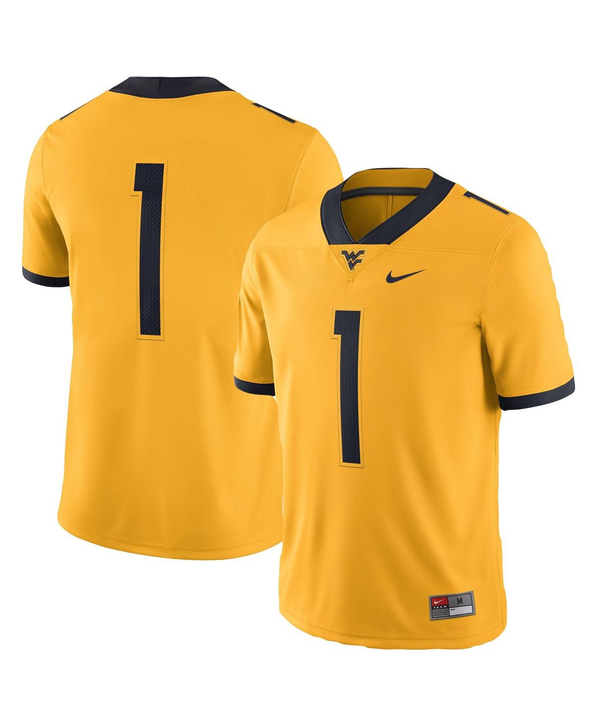 Men's Nike Gold West Virginia Mountaineers Alternate Game Jersey - Gold