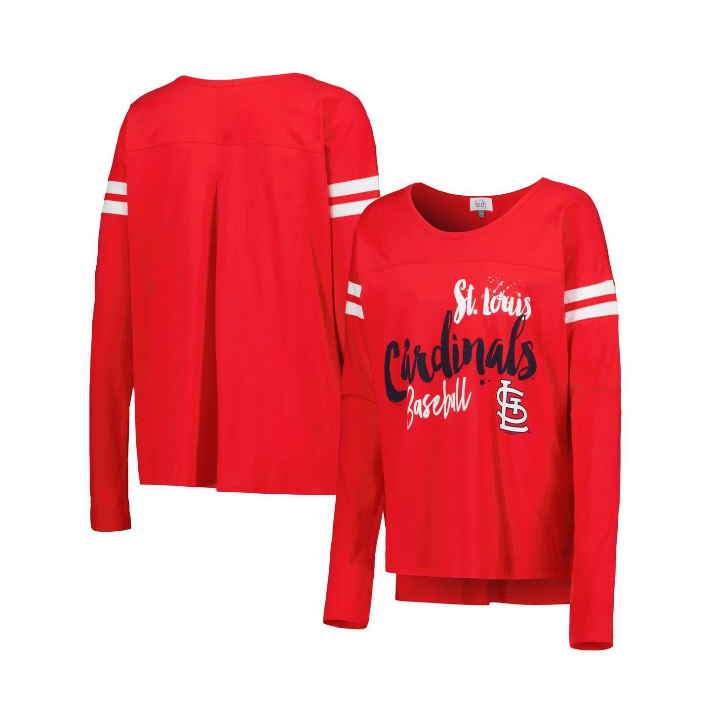 Женская футболка Touch Red St. Louis Cardinals Free Agent Long Sleeve — фото 1