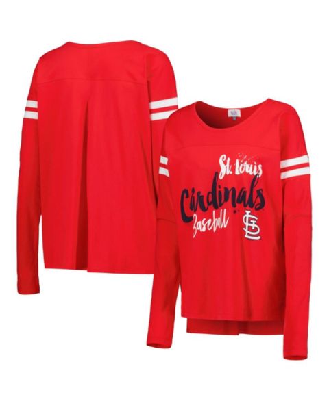 Женская футболка Touch Red St. Louis Cardinals Free Agent Long Sleeve