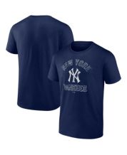 Men's Majestic Threads Aaron Judge White New York Yankees Pinstripe  3/4-Sleeve Raglan Name & Number T-Shirt