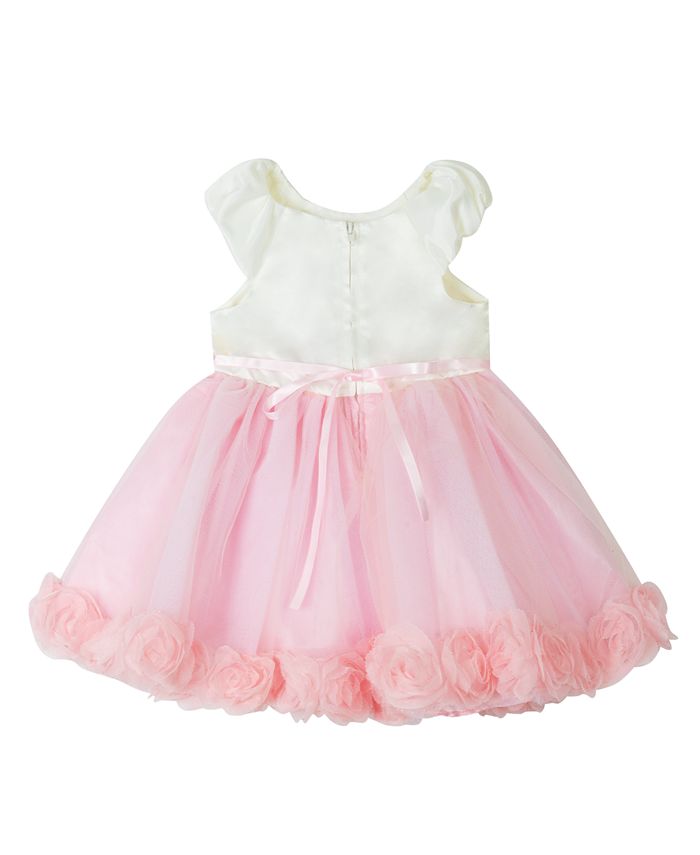 Rare Editions Baby Girls Satin Birthday Cupcake Applique Dress - Macy's