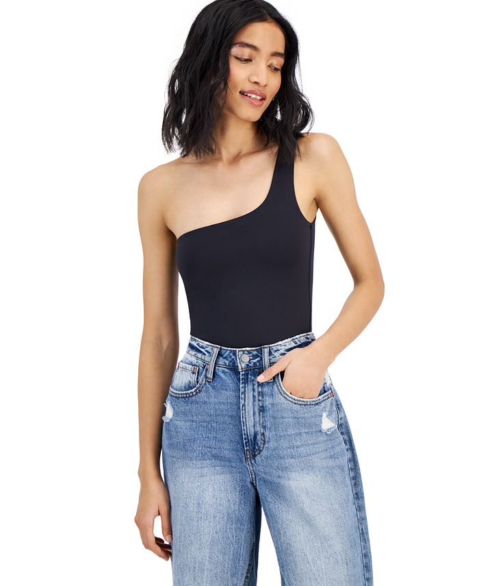 And Now This Women's Double-Layered One-Shoulder Sleeveless Bodysuit - Macy's