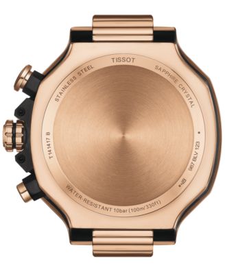 Men's Swiss Chronograph T-Race Black Strap Watch 45mm