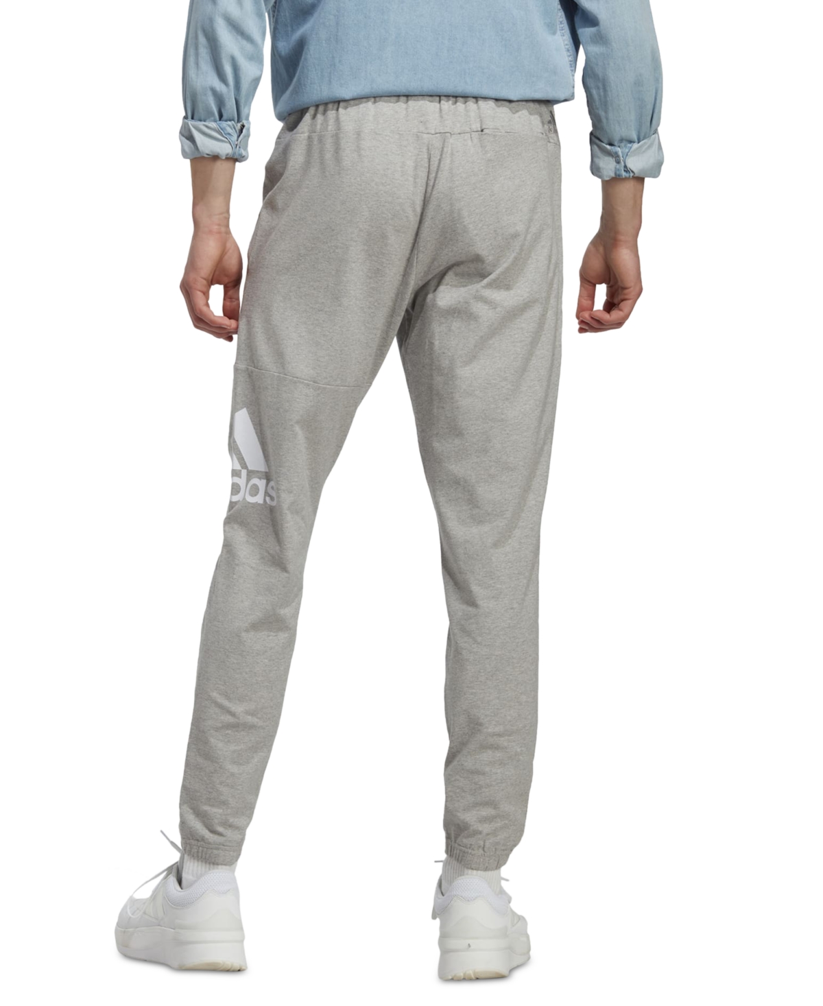 adidas Men's Essentials Single Jersey Tapered Badge of Sport Joggers
