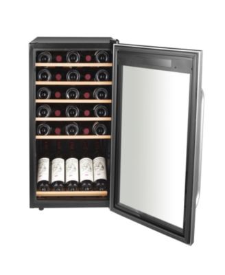 34 Bottle Freestanding Stainless Steel Refrigerator With Digital Control