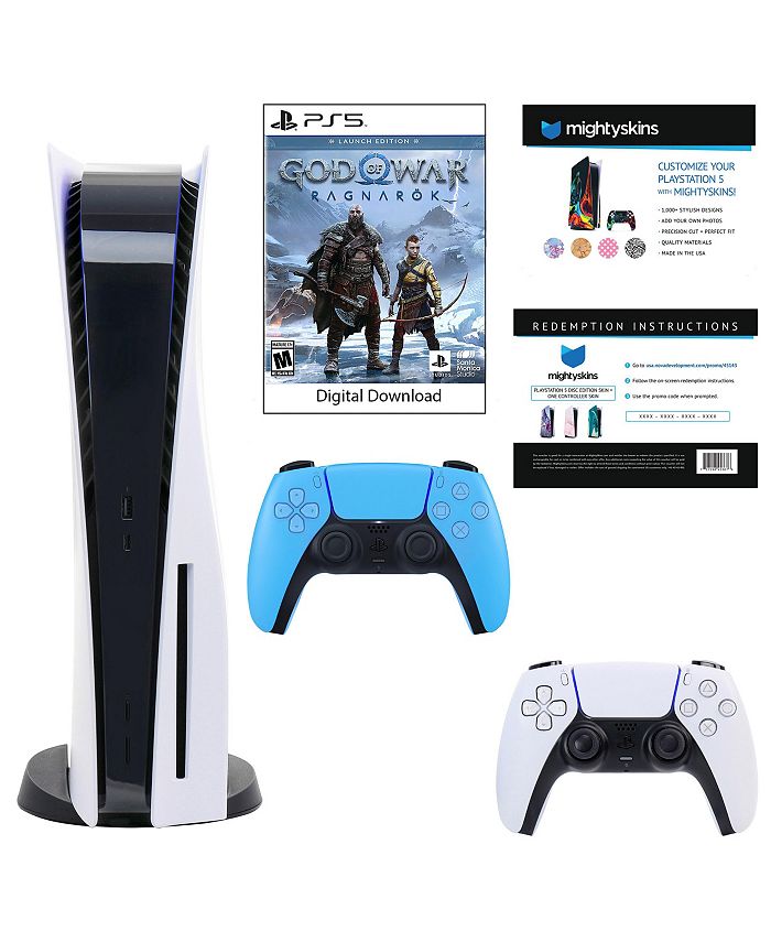 Sony Playstation 5 Digital Version (Sony PS5 Digital) with Extra Starlight  Blue Controller Bundle