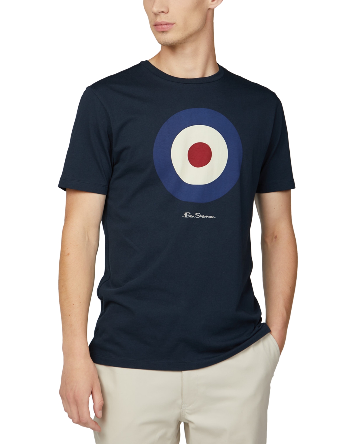 Shop Ben Sherman Men's Signature Target Graphic Short-sleeve T-shirt In Dark Navy