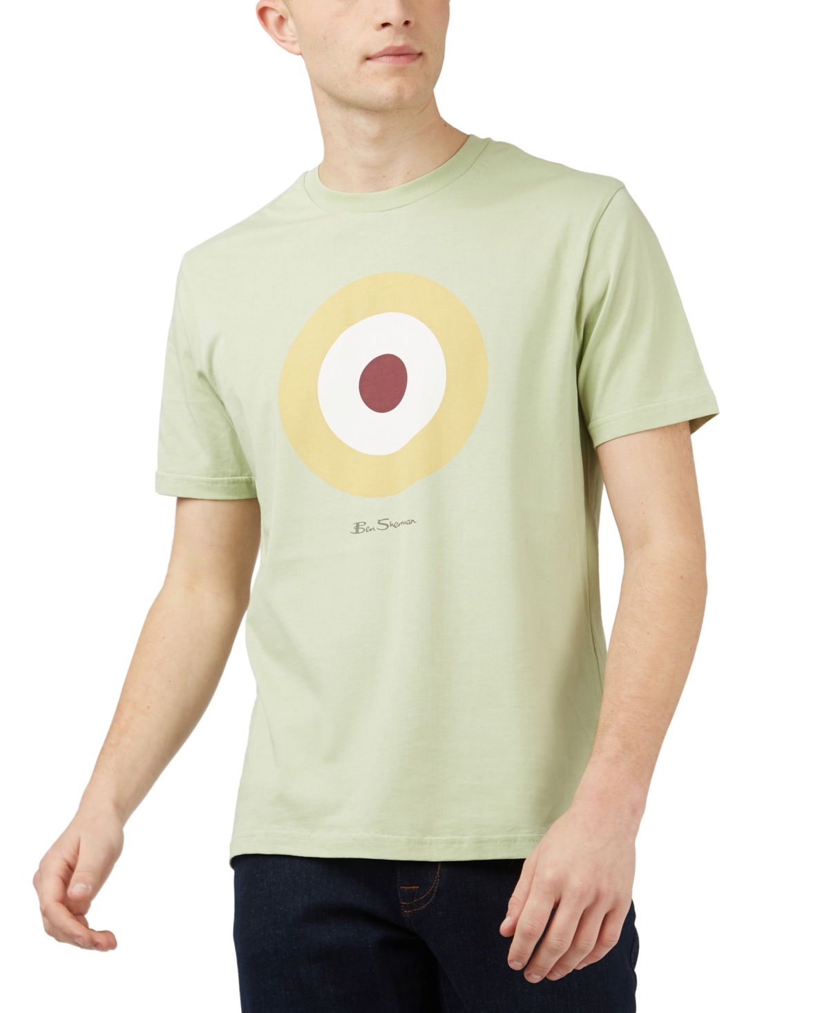 Shop Ben Sherman Men's Signature Target Graphic Short-sleeve T-shirt In Green