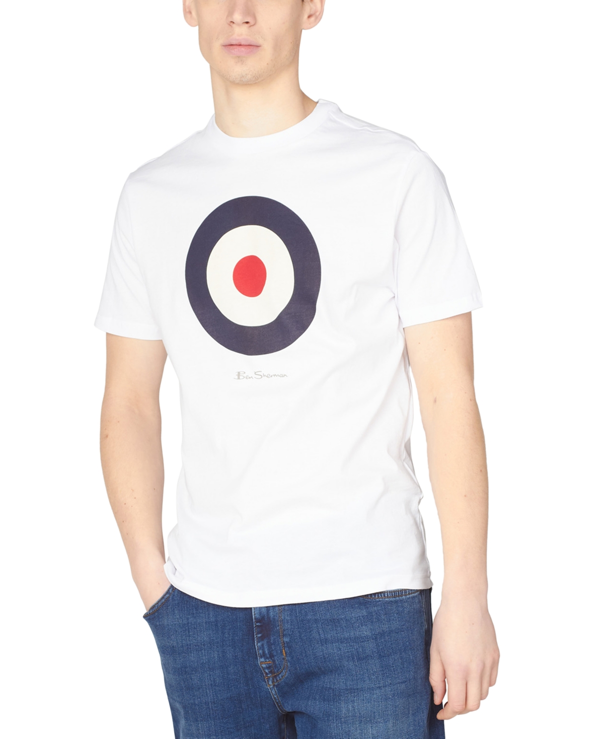 Shop Ben Sherman Men's Signature Target Graphic Short-sleeve T-shirt In White
