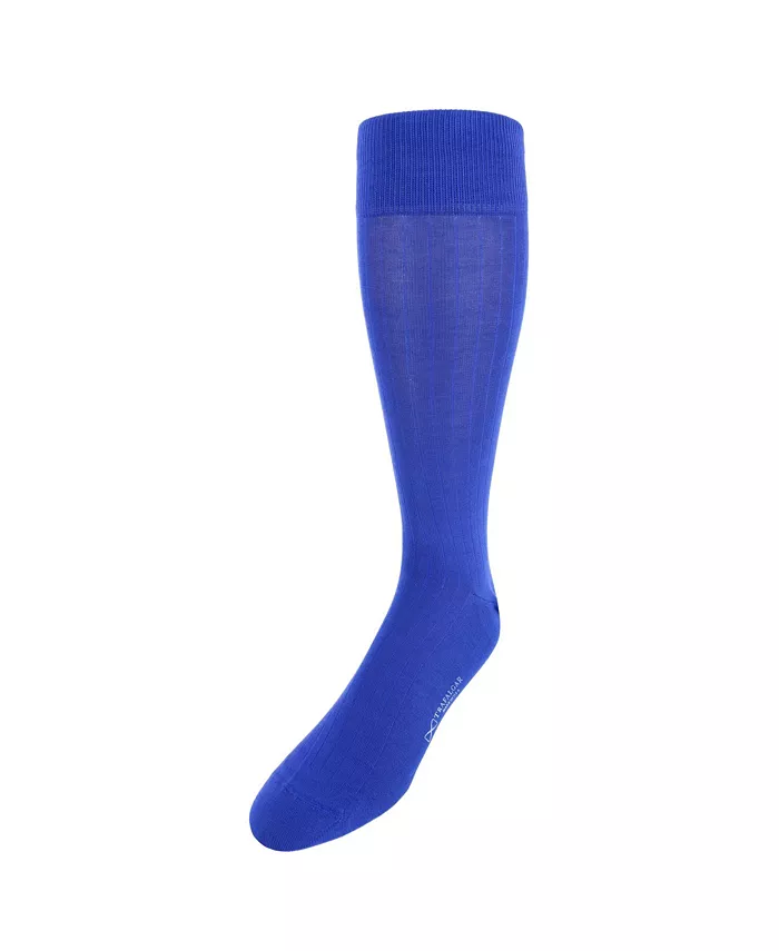 Men's Jasper Mercerized Cotton Ribbed Mid-Calf Solid Color Socks - thumbnail 4