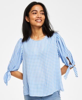 CeCe - Women's Tie-Sleeve Blouse