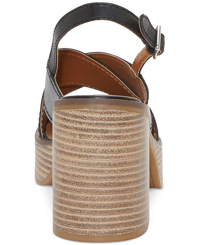 Lucky Brand Women's Delmie Slingback Stacked Platform Sandals Macy's