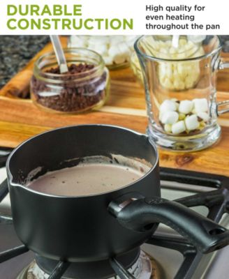 Aluminum 1 Quart Evolve Non-Stick Saucepan with Pouring Spouts