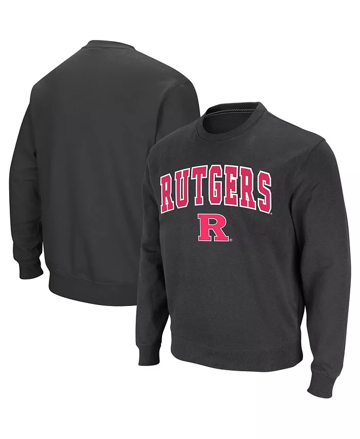 Men's Rutgers Scarlet Knights Arch and Logo Crew Neck Sweatshirt