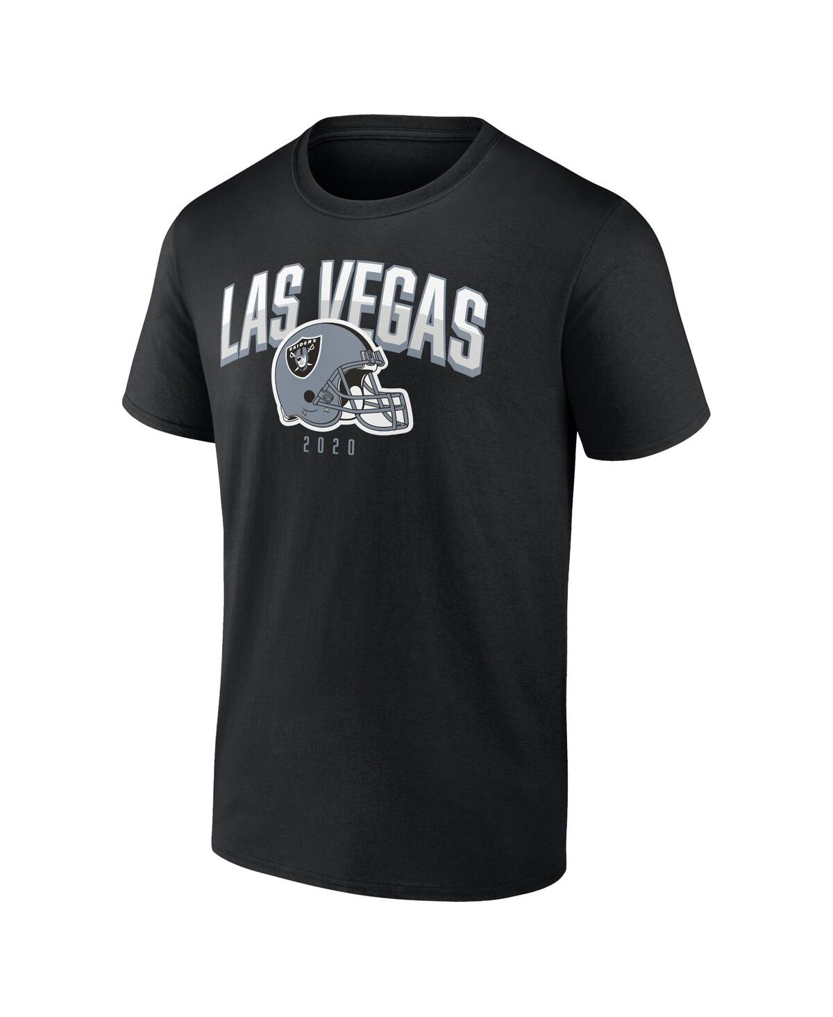 Fanatics Branded Black/white Las Vegas Raiders Long And Short Sleeve Two-pack T-shirt In Black,white