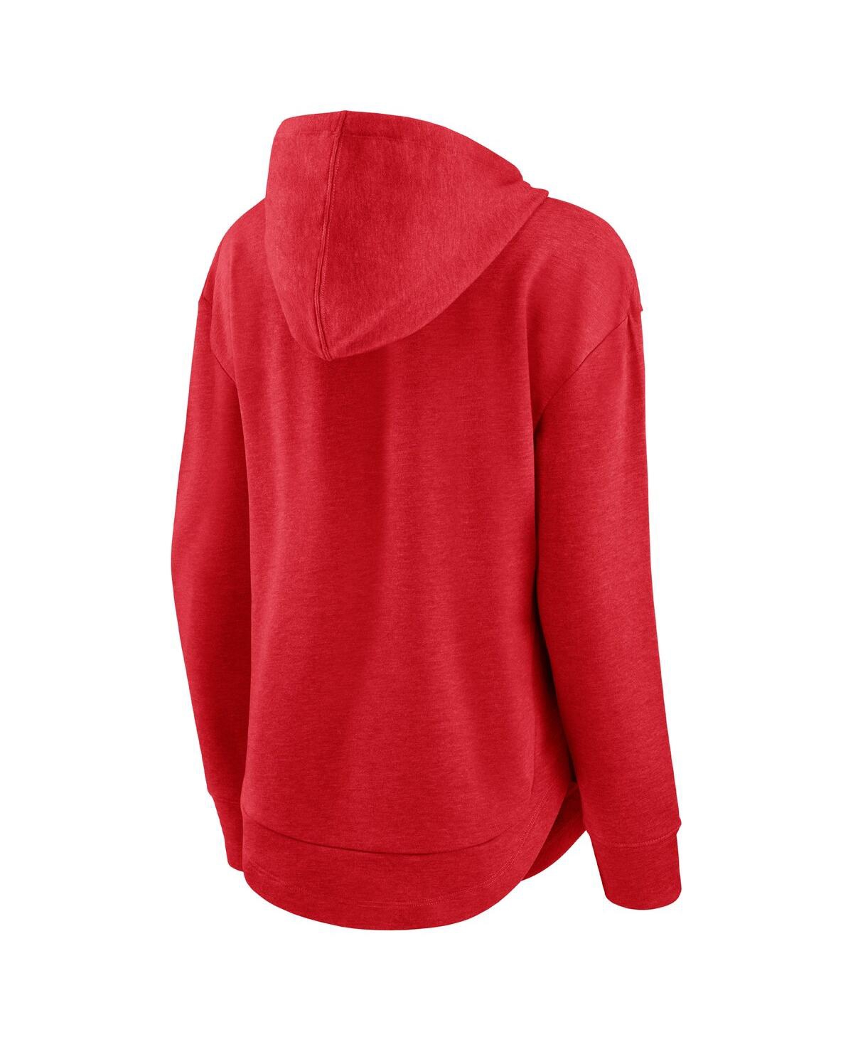 Fanatics Women's  Heathered Red St. Louis Cardinals Set To Fly Pullover Hoodie In Heathered Red