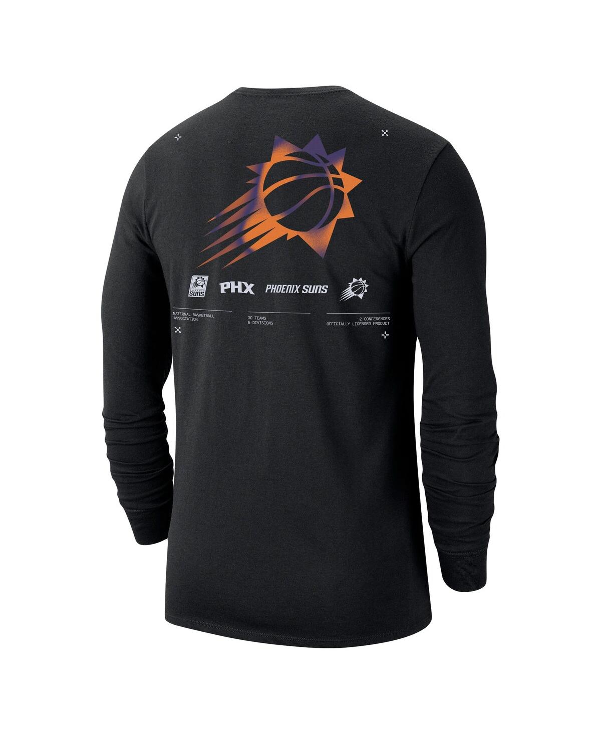 Shop Nike Men's  Black Phoenix Suns Essential Air Traffic Control Long Sleeve T-shirt
