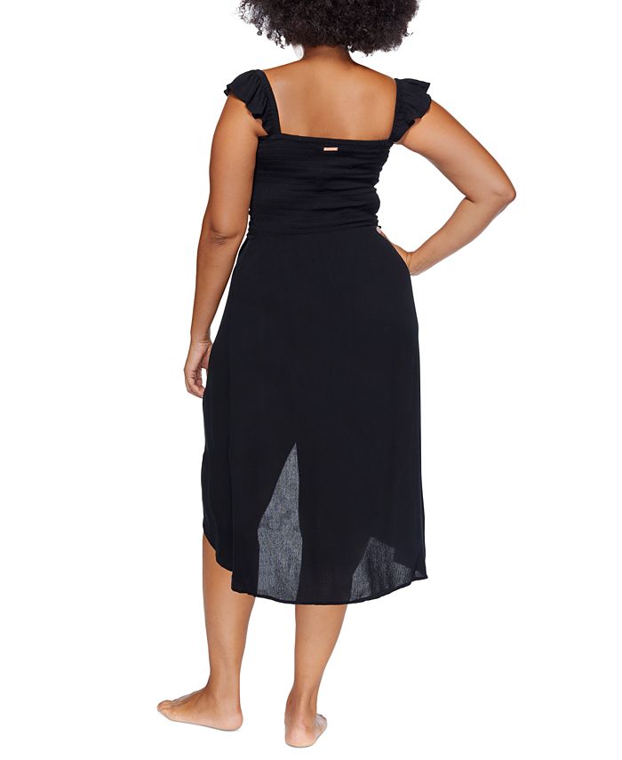 Raisins Curve Plus Size Tropica Smocked Swim Dress CoverUp Macy's