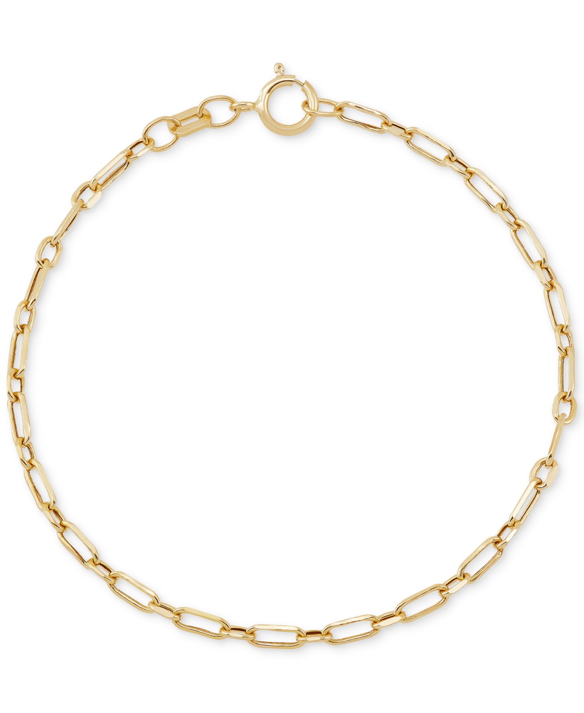 Детские Macy's Children's Paperclip Link Chain Bracelet in 14k Gold — фото 1