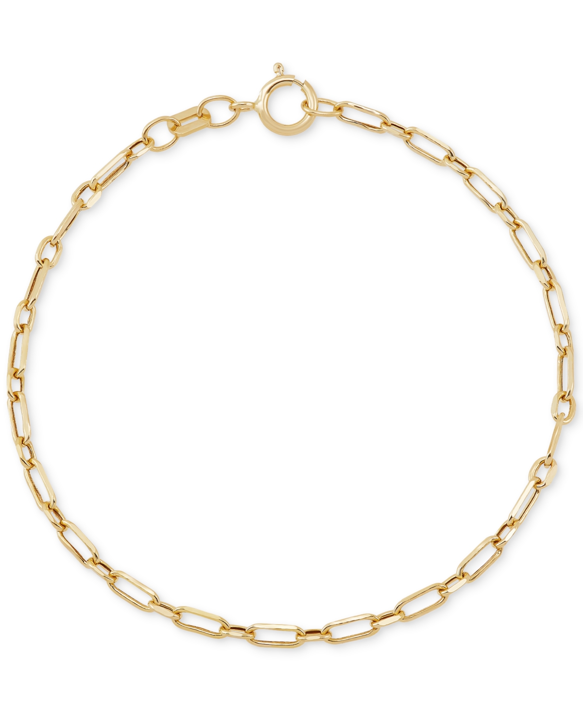 Macy's Children's Polished Valentino Link Bracelet In 14k Gold
