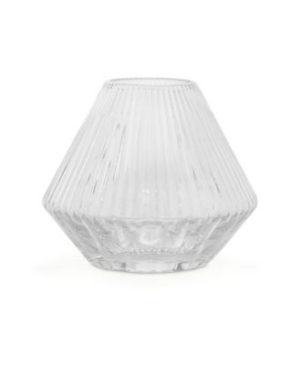 Hotel Collection - Small Fluted Clear Glass Vase