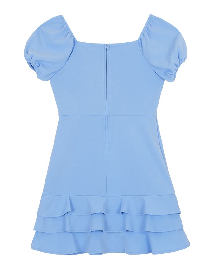Rare Editions Big Girls Laguna Scuba Tiered Ruffle Dress Macy's