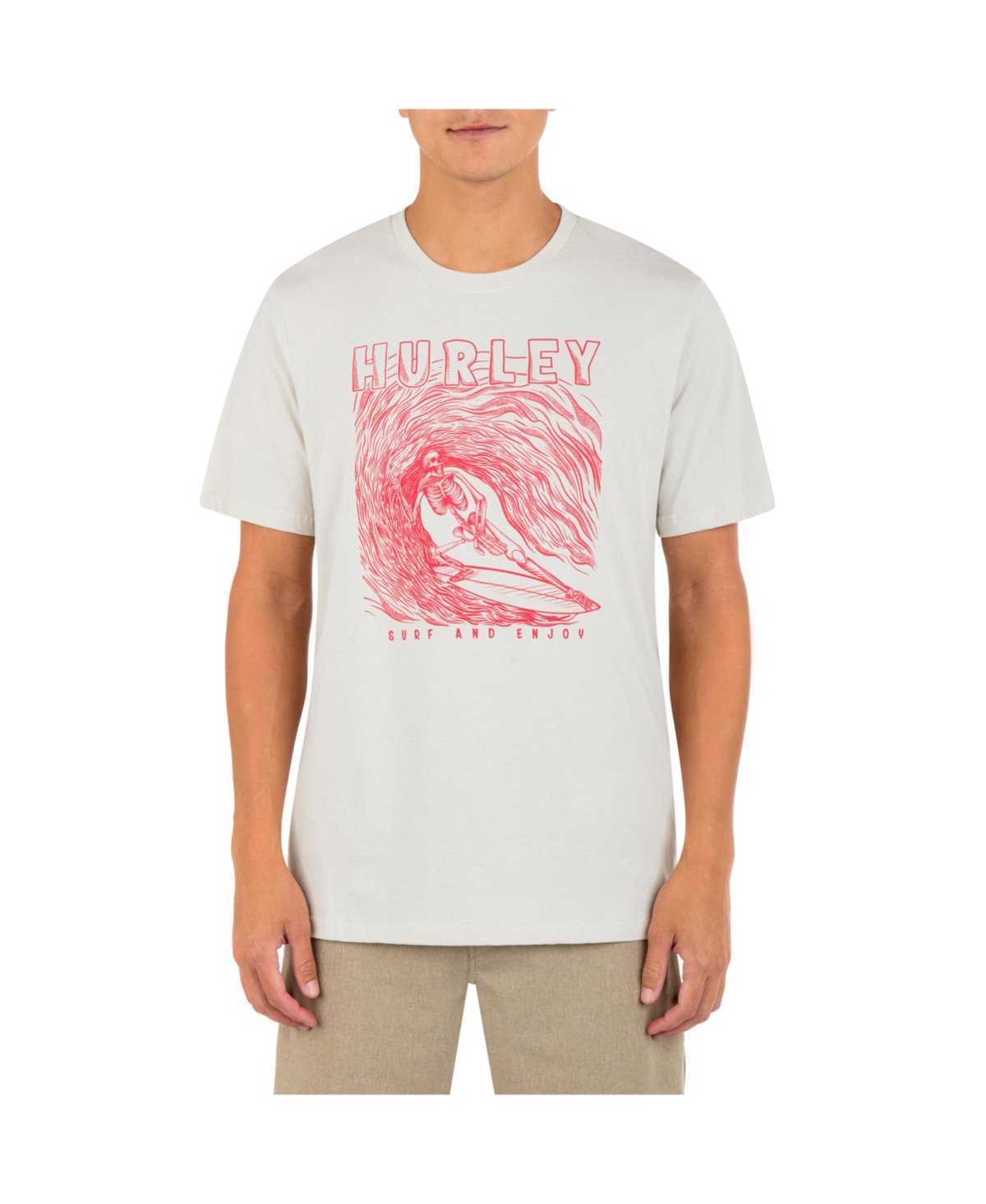 Hurley Men's Everyday Surfing Skelly Short Sleeve T-shirt In Bone