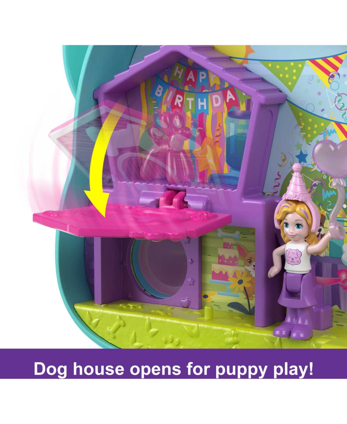 Shop Polly Pocket Doggy Birthday Bash Compact In Multi-color