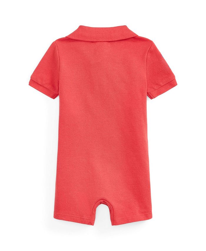 Polo Ralph Lauren Baby Boys Big Pony Mesh Polo Short Sleeves Shortall
