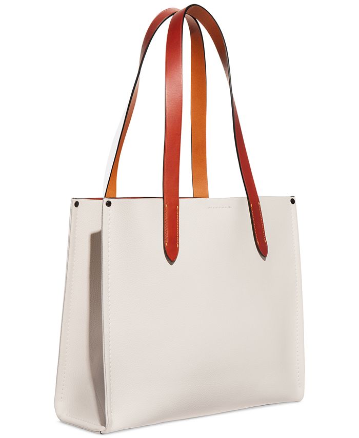 COACH Relay Tote 34 NYC Medium Leather Tote Bag & Reviews - Handbags ...