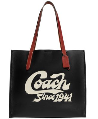 COACH - Relay 1941 Logo Large Leather Tote Bag