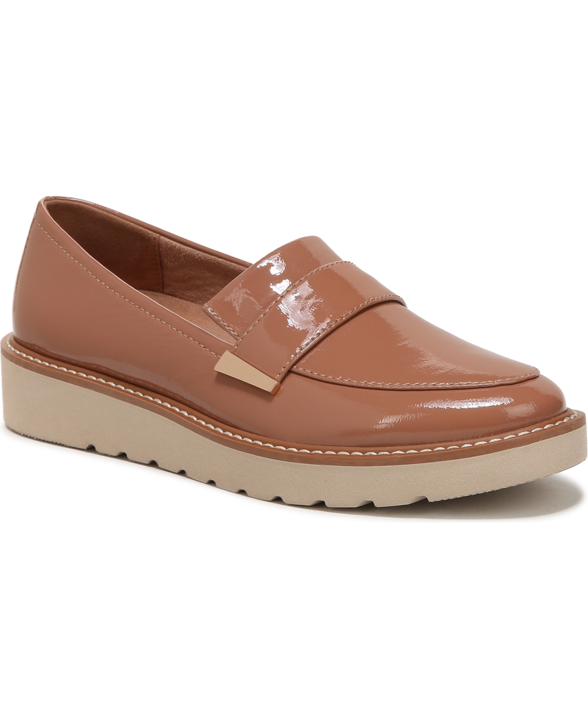 Adiline Lug Sole Loafers - Cappuccino Brown Leather
