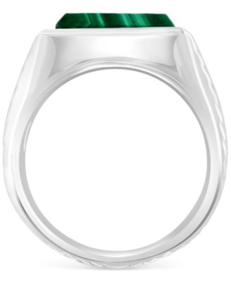 EFFY&reg; Men's Malachite Ring in Sterling Silver