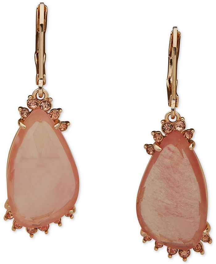 lonna & lilly GoldTone Crackled Stone Drop Earrings Macy's
