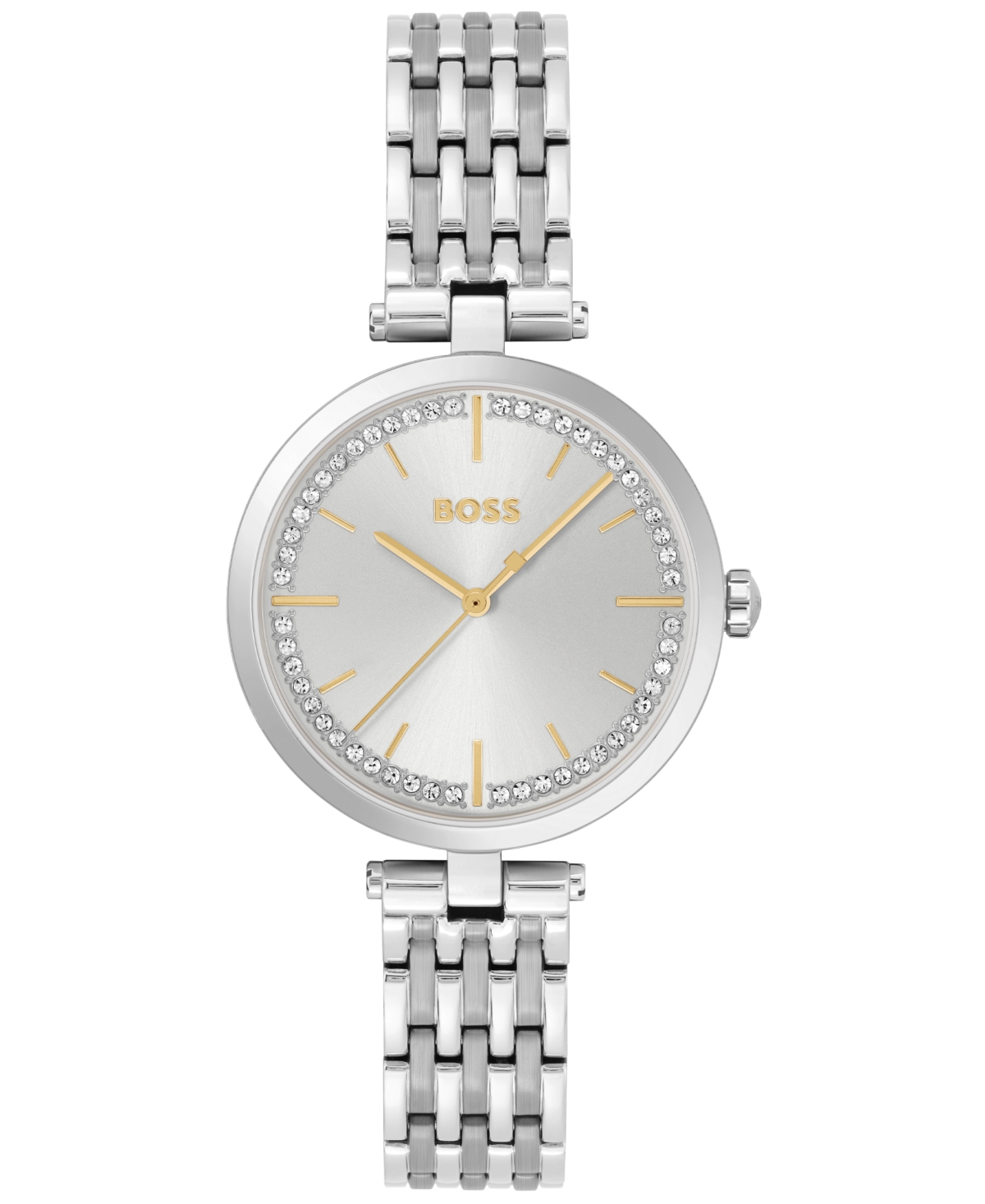 Shop Hugo Boss Boss Women's Essena Quartz Silver-tone Stainless Steel Watch 32mm