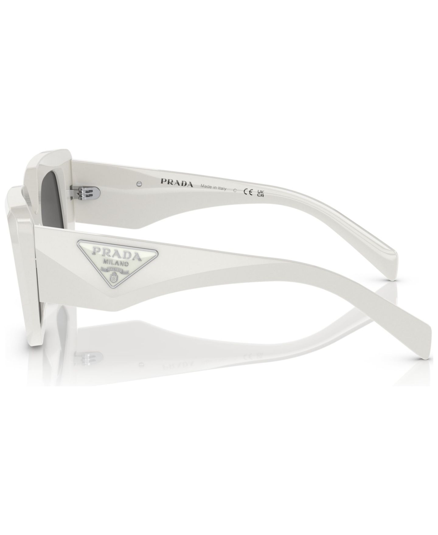 Женские солнцезащитные очки PRADA Symbole Rectuangular Sunglasses, PR 14ZS, цвет: Talc — фото 3