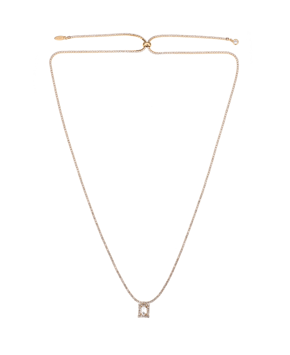 Ettika Minimal Glass 18k Gold Plated Adjustable Necklace