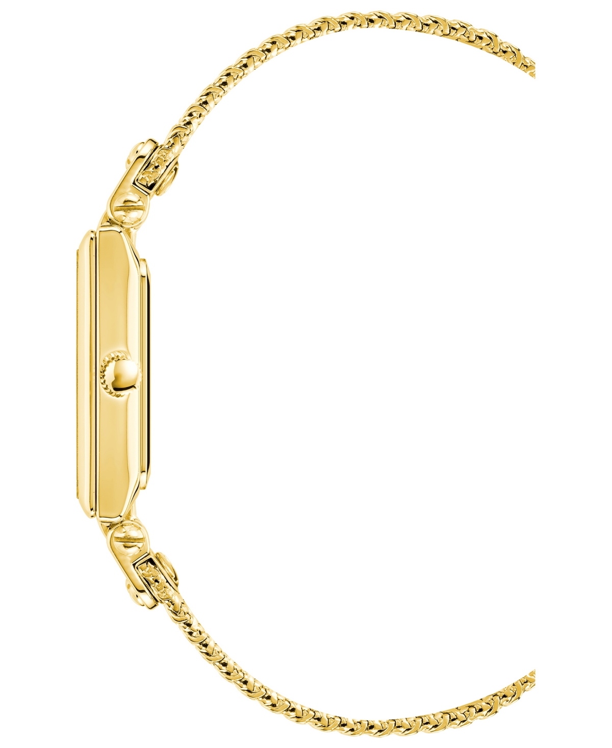 Anne Klein Women's Three Hand Quartz Gold-tone Stainless Steel Band Watch, 21.5mm In Gold Tone,light Champagne