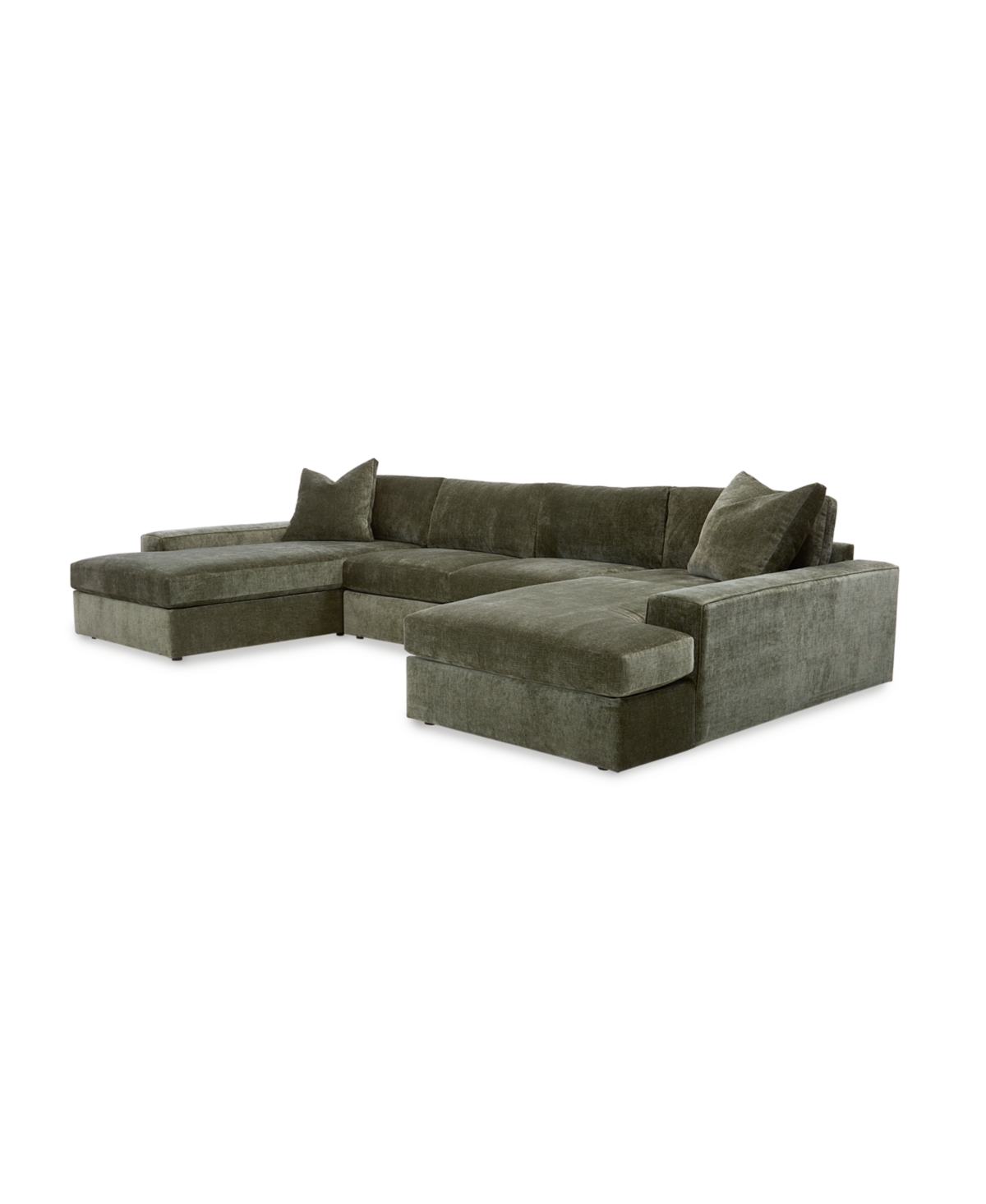 Furniture Michola 161" 3-pc. Fabric Sectional With Double Chaise, Created For Macy's In Zion Forest