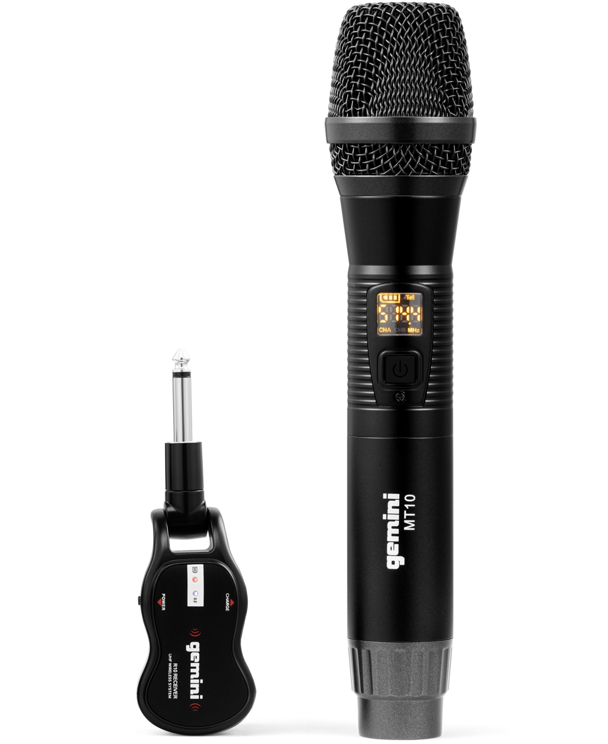 Gemini Single Handheld Wireless Uhf Microphone System In Black