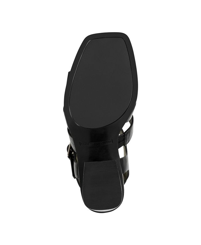 Marc Fisher Fynlee Heeled Sandals For Women – Square Toe Block Heel With Adjustable Ankle Strap