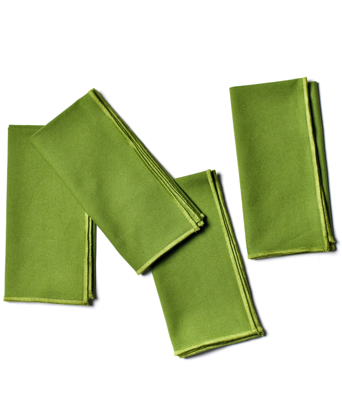 Coton Colors By Laura Johnson Color Block Napkin Set/4 In Olive