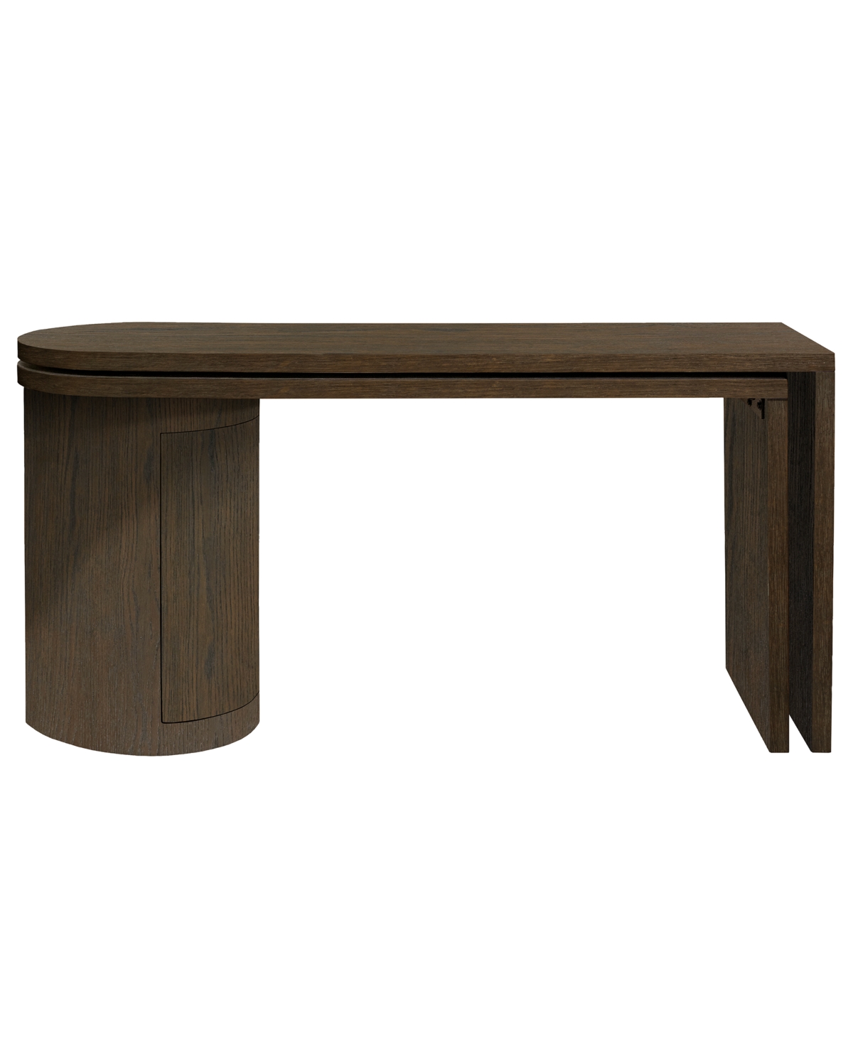 Furniture Rafferty 128" Wood 360 Degrees Swivel Desk In Umber