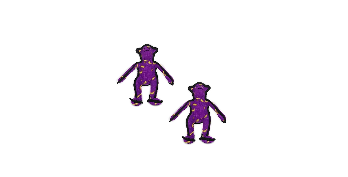 Jr Zoo Monkey, 2-Pack Dog Toys - Dark Purple